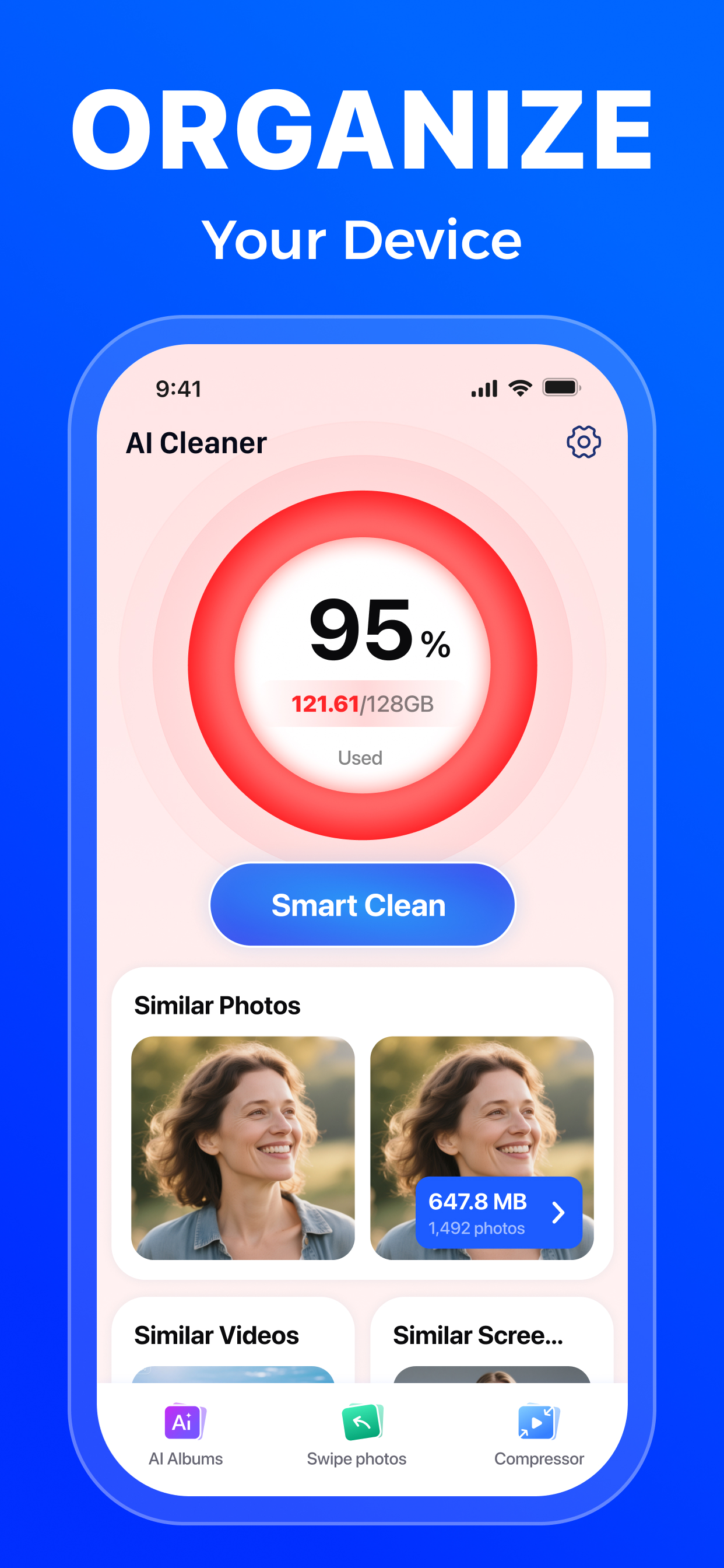 Smart Cleaner App Screenshot